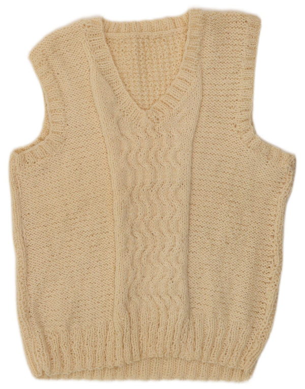 Top feminino vintage com colete UK 18 XL branco