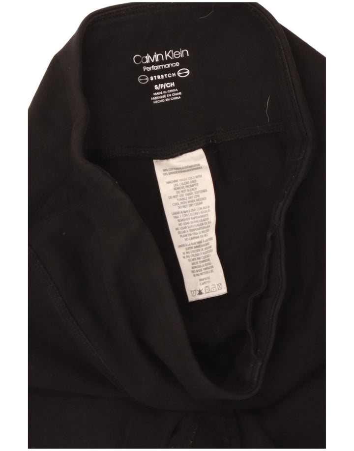 Calça legging feminina CALVIN KLEIN UK 10 pequena de algodão preto