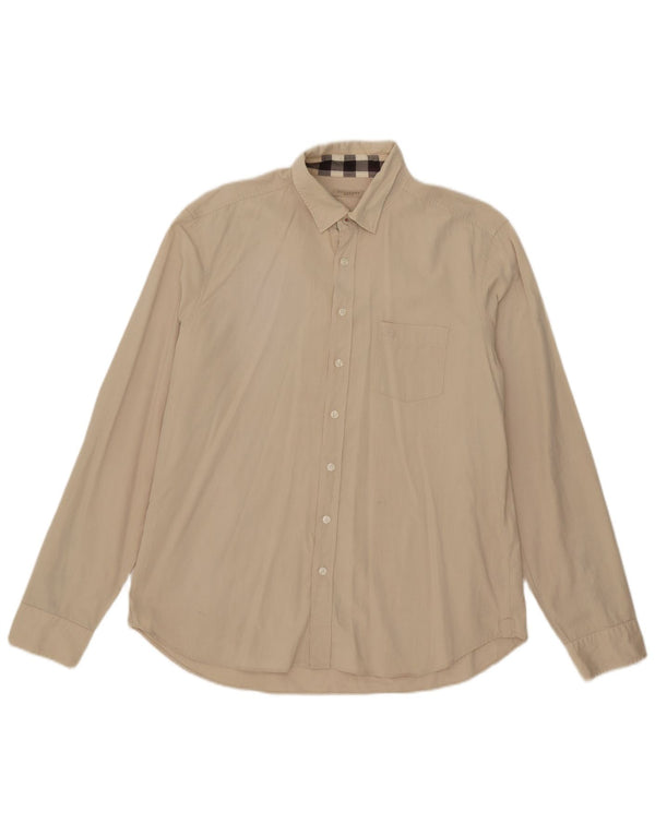 Camisa masculina Burberry XL algodão bege