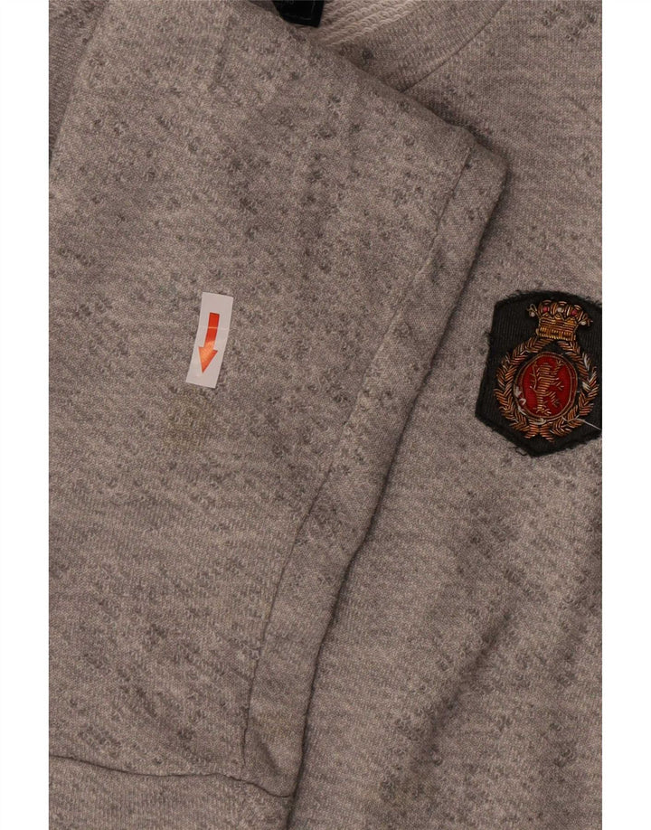 Zara moletom masculino jumper grande poliéster manchado cinza