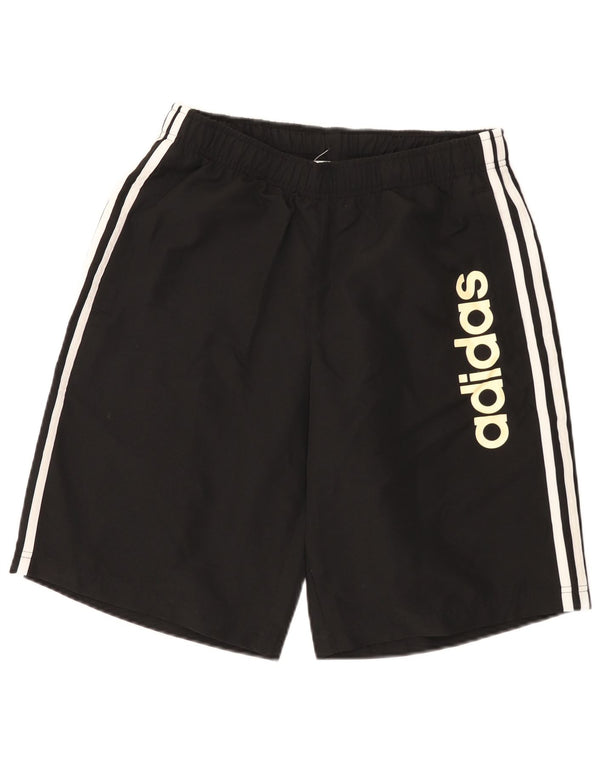 Adidas Mens Climalite Graphic Sport Shorts Médio Preto Poliéster