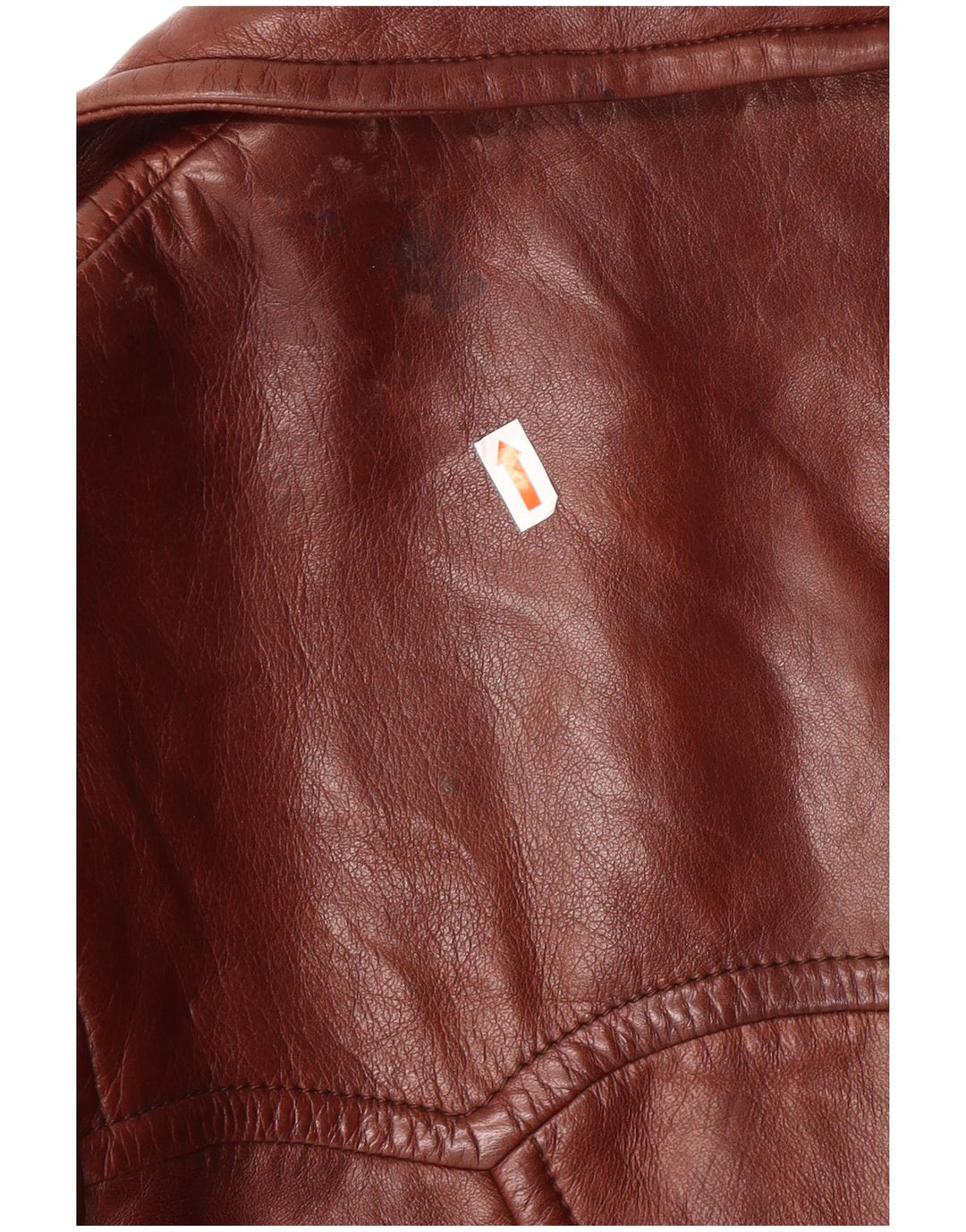 Casaco de couro feminino VINTAGE IT 52 2XL couro marrom