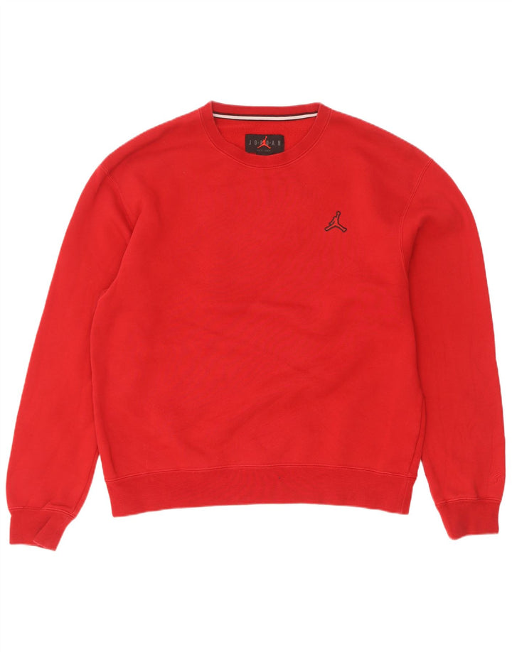 Jordan moletom masculino jumper médio algodão vermelho