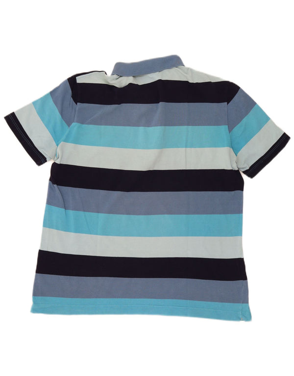 Camisa polo masculina Lacoste tamanho 5 grande algodão listrado multicolorido