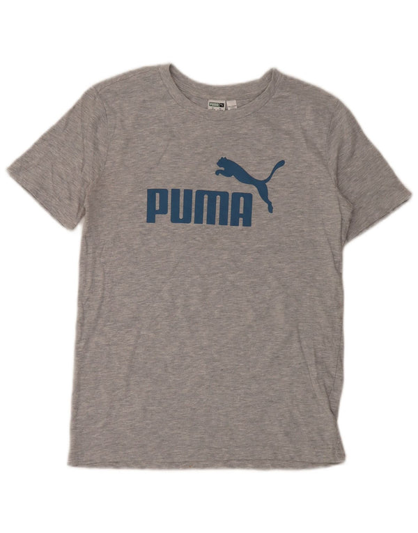 Camiseta PUMA Boys Graphic 13-14 Anos Grande Algodão Cinza