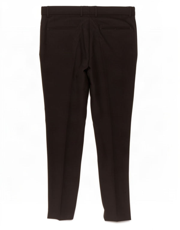 Zara Mens Slim Chino Calças EU 44 Grande W34 L30 Viscose Preta