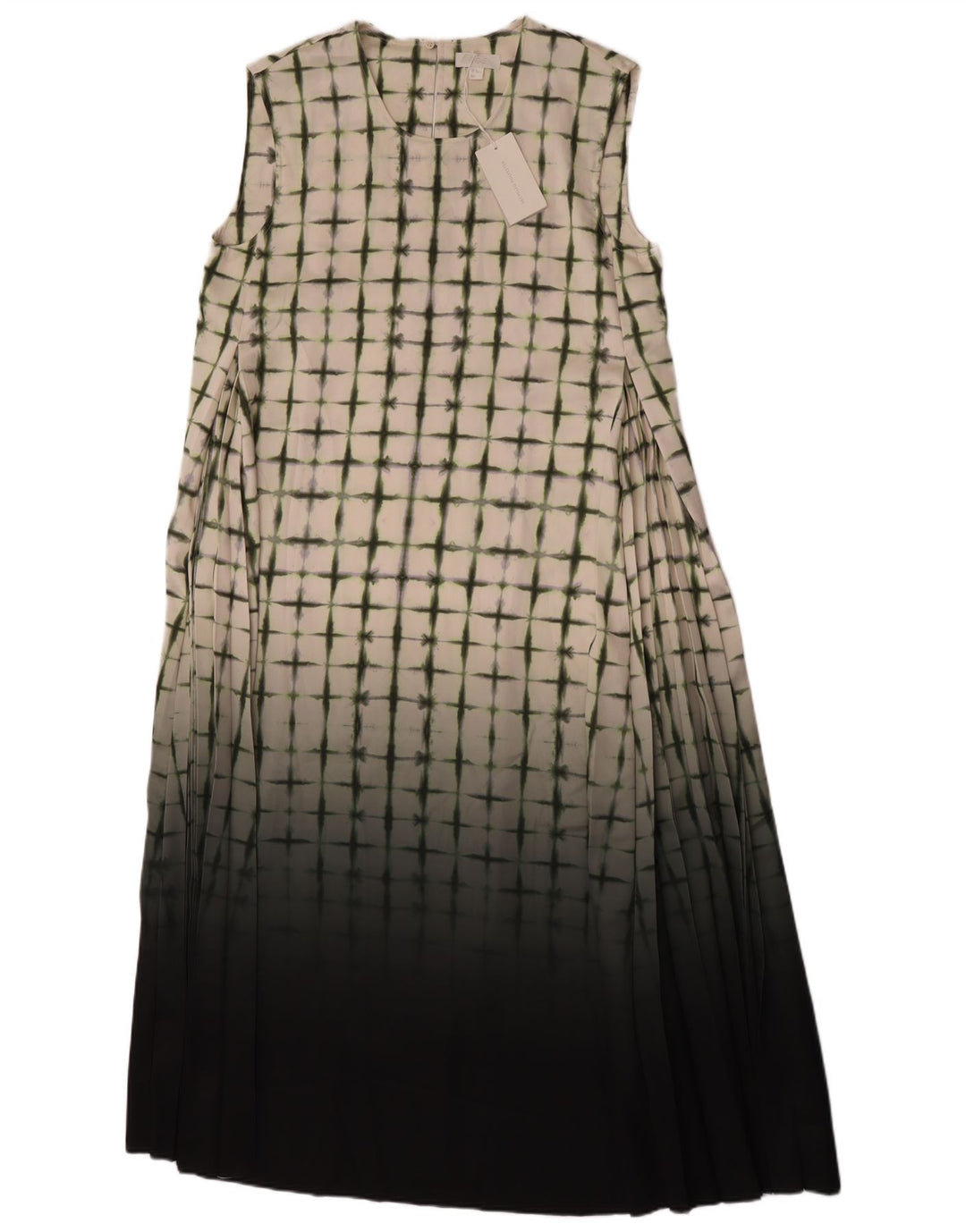 Cos Vestido feminino sem mangas para barraca EU 40 poliéster xadrez branco médio