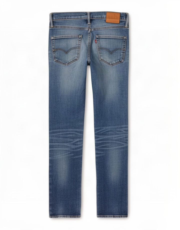 Levi's Masculino 511 Distressed Slim Jeans W32 L32 Azul Algodão