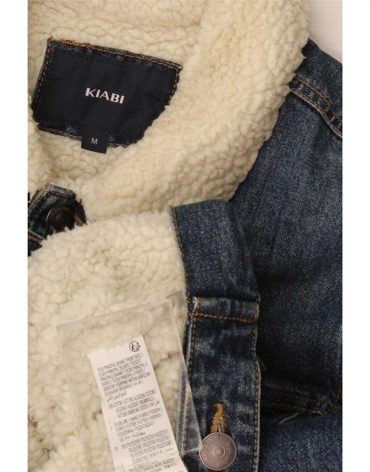 Jaqueta jeans masculina Kiabi Sherpa Reino Unido 38 algodão azul médio