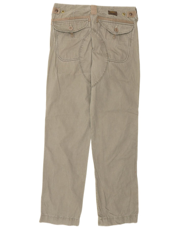 Guess Calça cargo masculina reta W30 L33 algodão cáqui