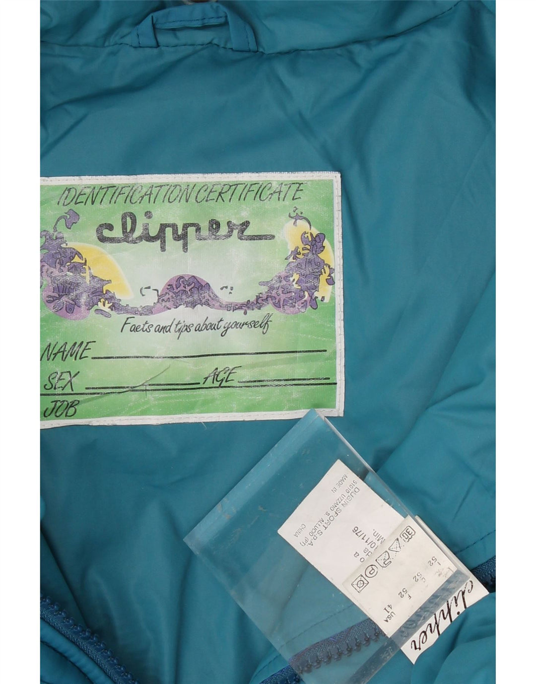 CLIPPER Mens Hooded Padded Jacket IT 52 XL Blue Polyester Vintage Clipper and Second-Hand Clipper from Messina Hembry 