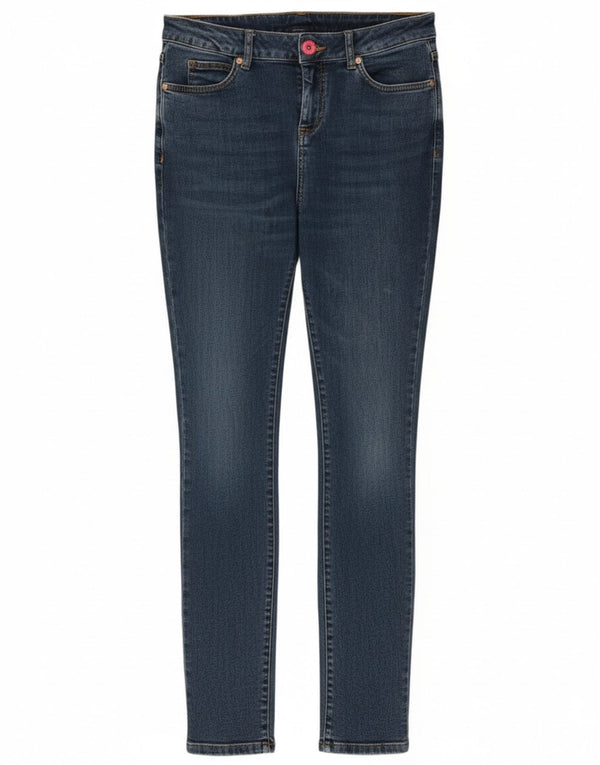 Jeans skinny feminino Weird Fish UK 10 pequeno W28 L30 algodão azul