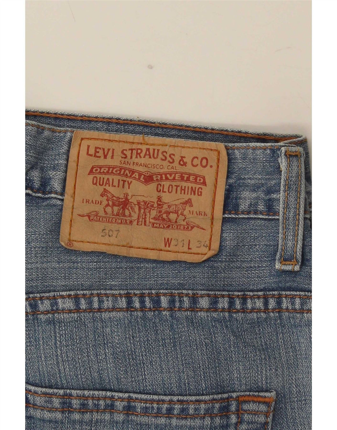 Calça jeans masculina Levi's 507 Slim Bootcut W31 L34 azul algodão