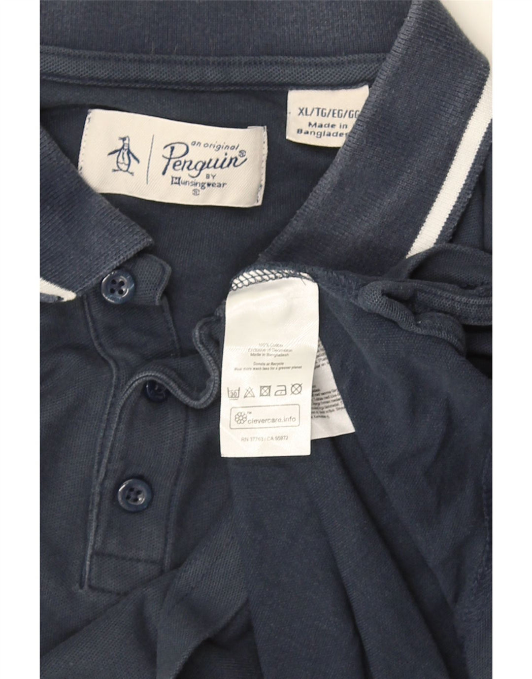 Camisa polo masculina PENGUIN XL algodão azul marinho
