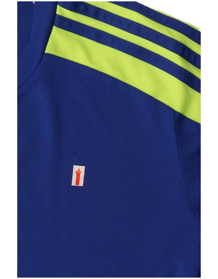 Camiseta Adidas Masculina Aeroready Graphic Top Pequeno Azul Colorblock Poliéster