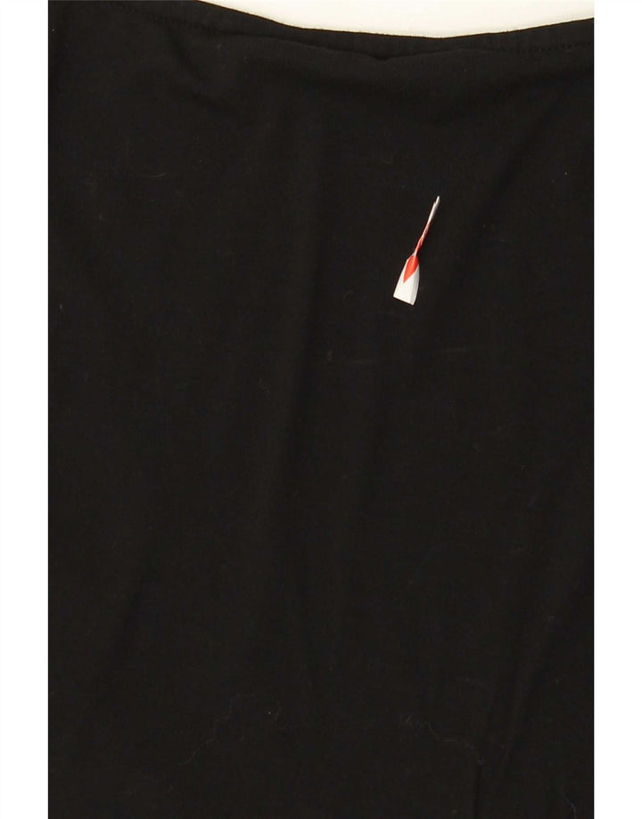 Blusa feminina Marks & Spencer manga 3/4 Reino Unido 14 viscose preta média