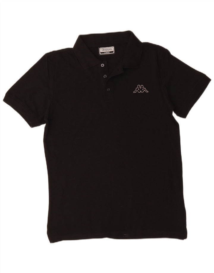Camisa polo masculina KAPPA grande algodão preto