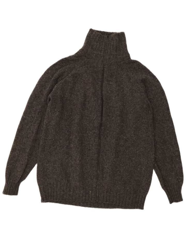 Suéter cardigã masculino Zara grande lã cinza