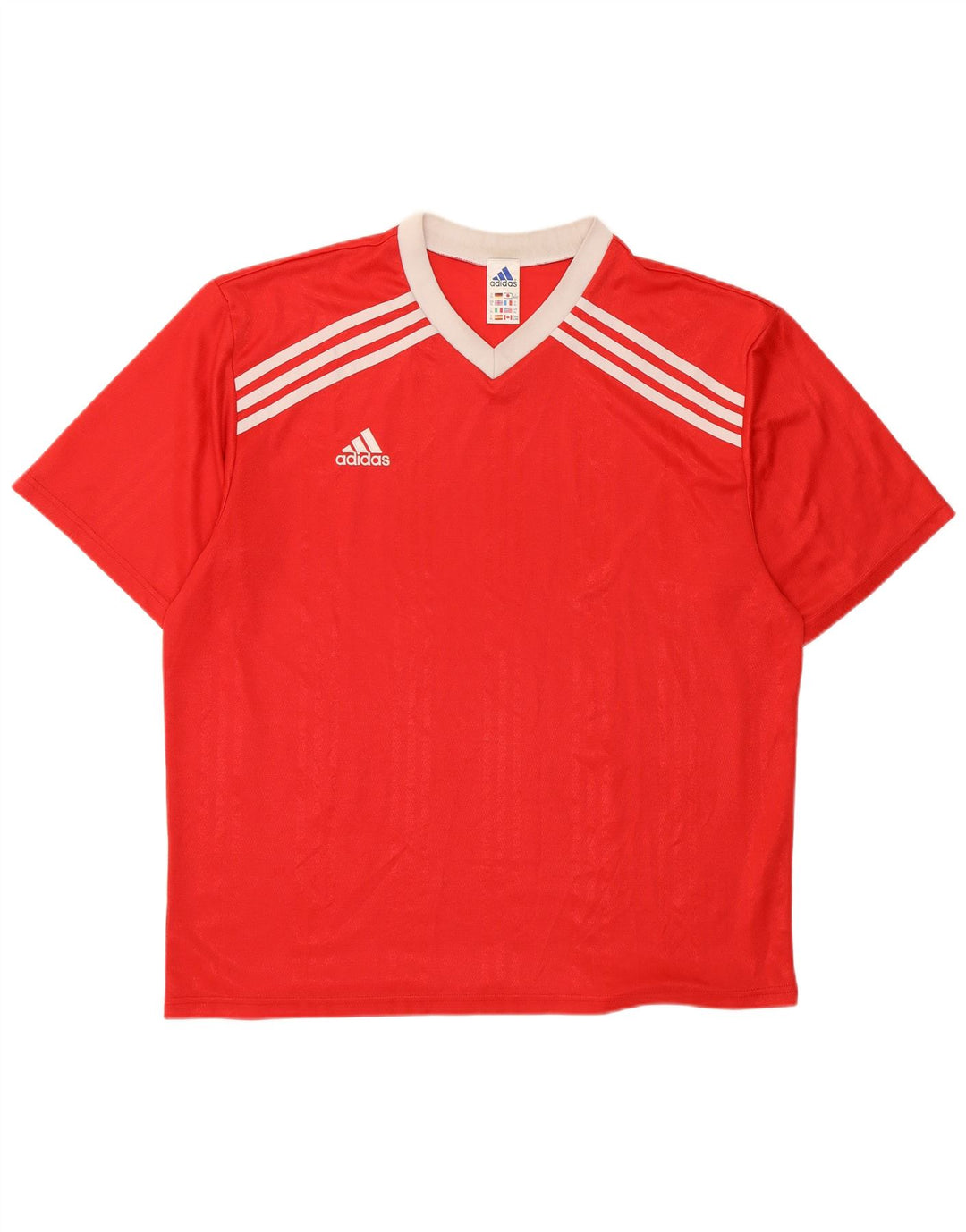 ADIDAS Mens Graphic T-Shirt Top XL Vermelho Poliéster