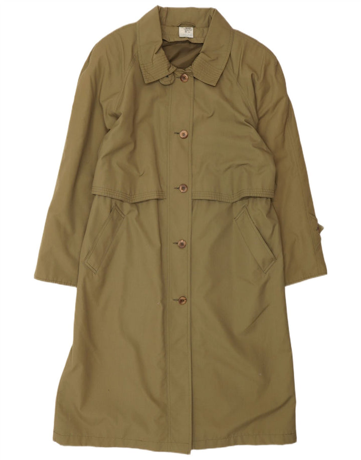 CLASSIC Womens Oversized Longline Trench Coat UK 16 Grande Poliéster Cáqui