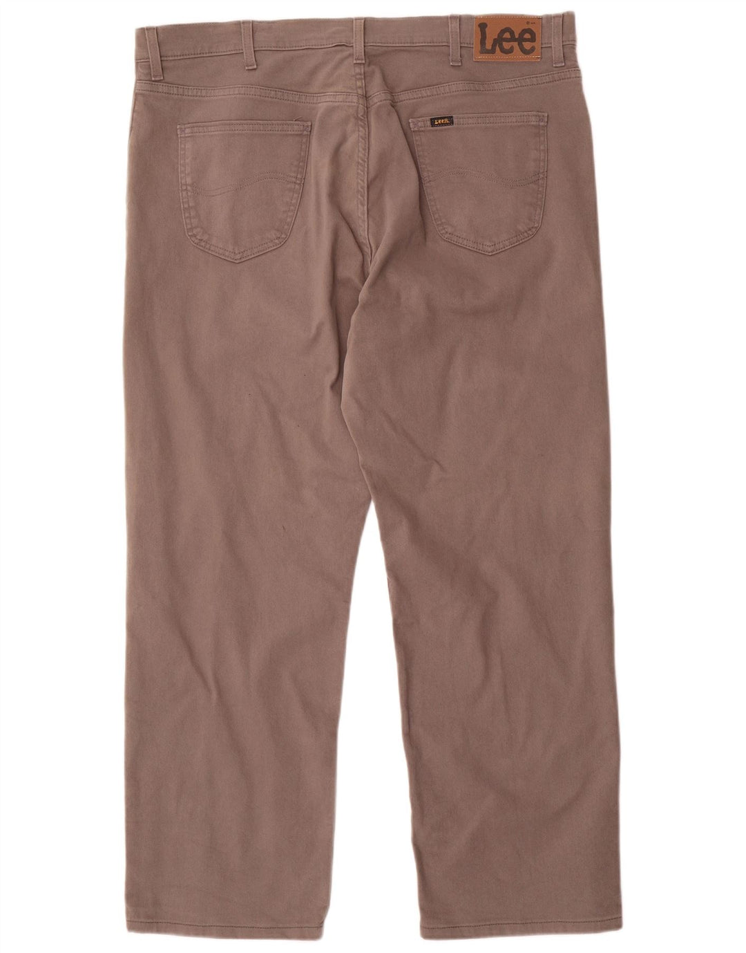 Lee Womens Brooklyn Straight Jeans W42 L30 Cinza Algodão