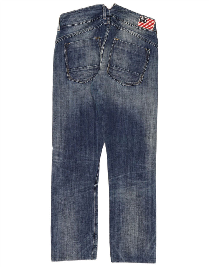 Jeans retos femininos Tommy Hilfiger W33 L29 algodão azul