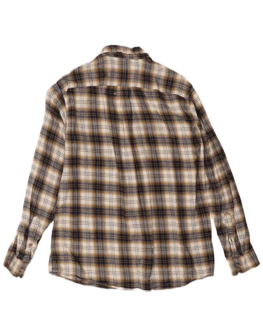 Camisa masculina de flanela Eddie Bauer Classic Fit grande algodão xadrez marrom