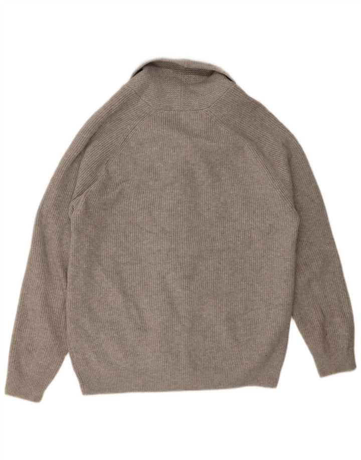 Suéter cardigã masculino Marks & Spencer XL algodão cinza
