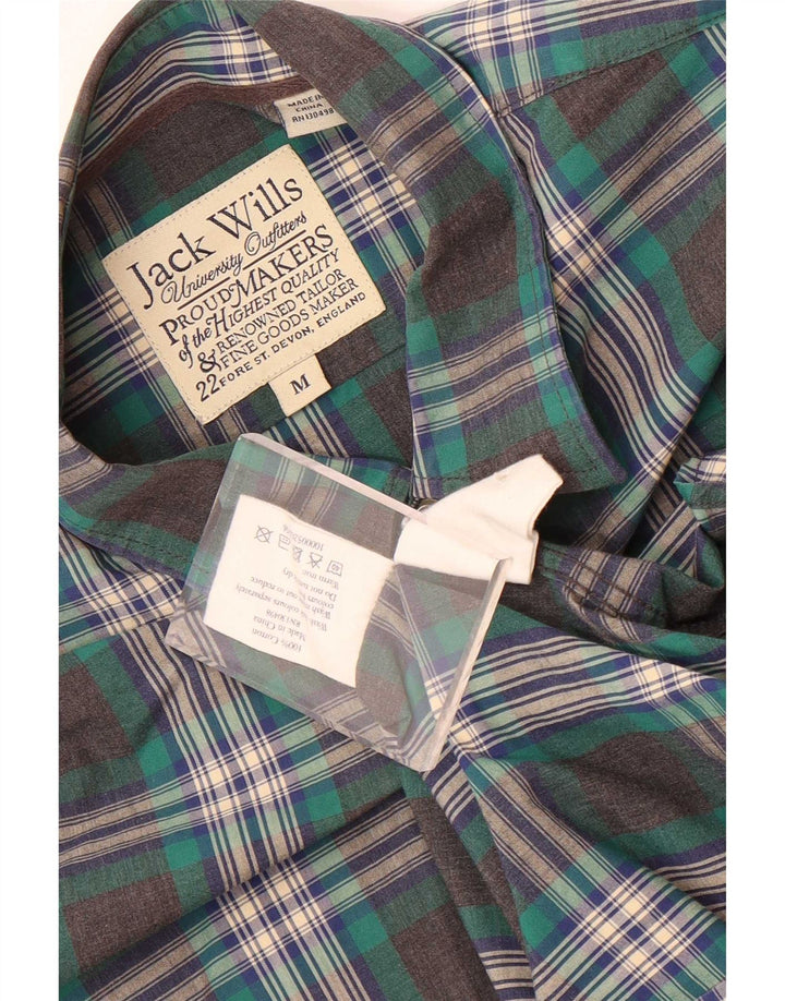 Camisa masculina Jack Wills Regular Fit de algodão xadrez verde médio