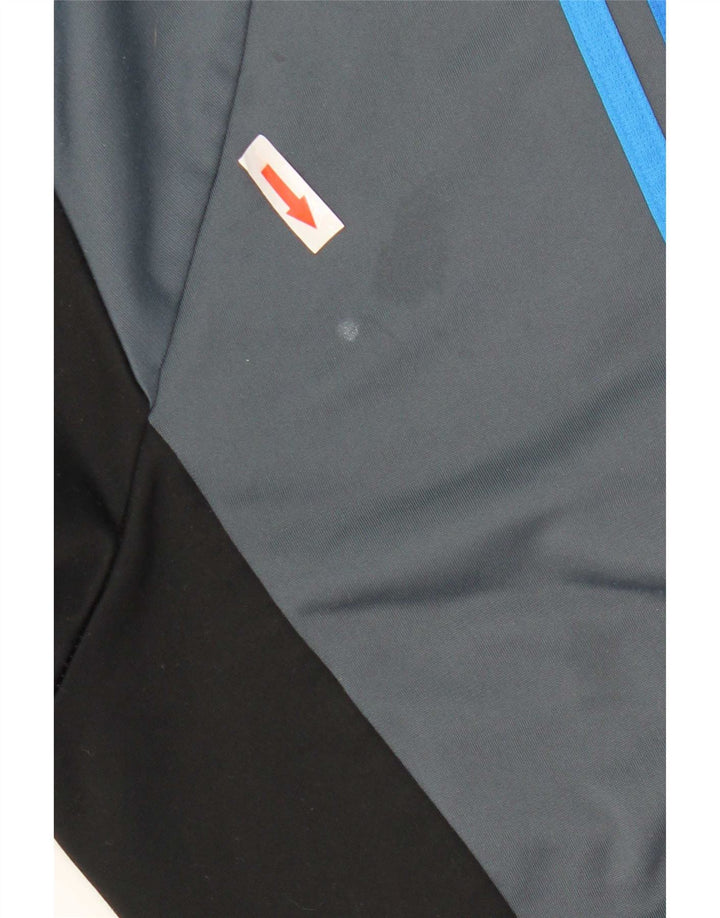 Adidas Mens Tracksuit Top Jacket Grande Cinza Colorblock Poliéster