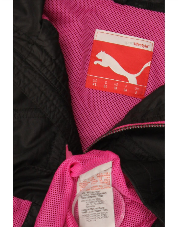 PUMA Womens Bomber Jacket UK 8 Pequeno Poliéster Preto