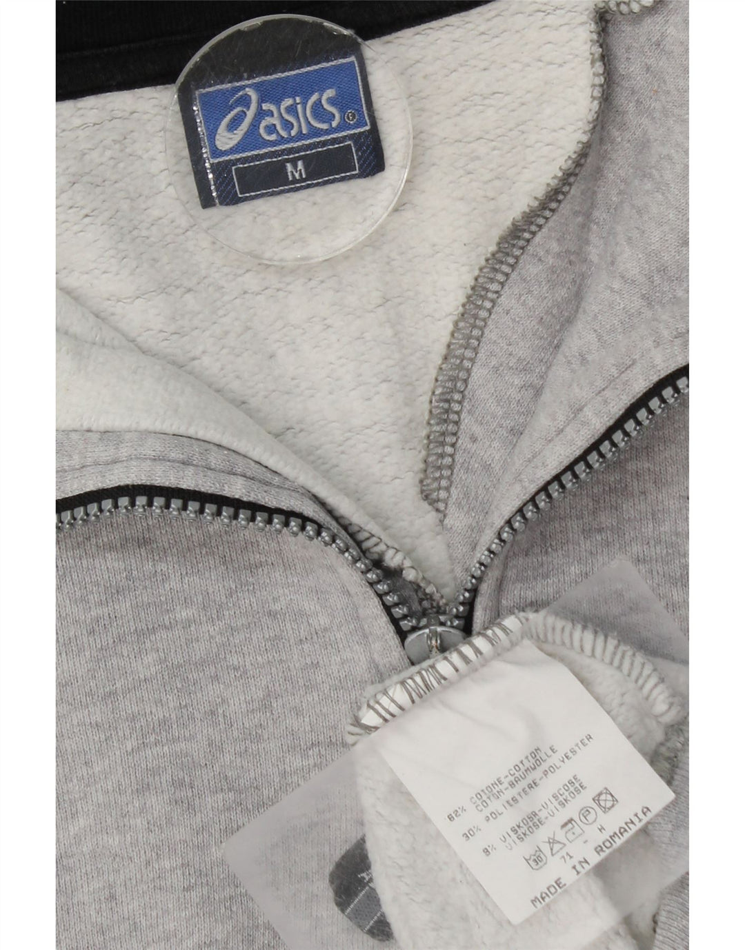 Asics masculino solto ajuste gráfico moletom jumper médio cinza colorblock