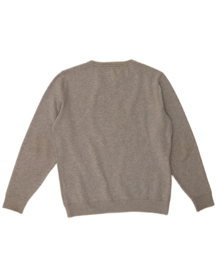 Tommy Hilfiger moletom masculino regular fit suéter grande algodão cinza