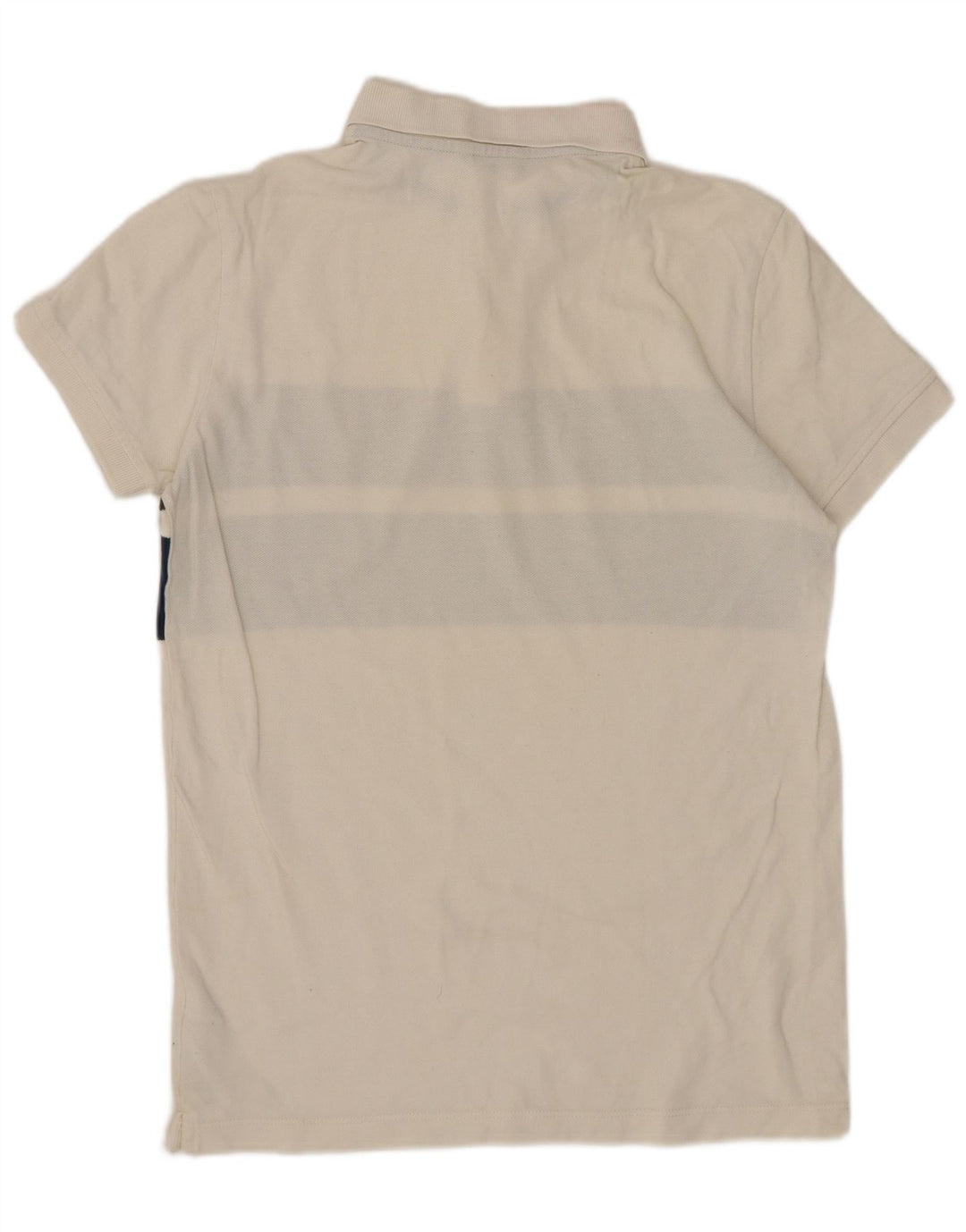 Camisa polo masculina Massimo Dutti pequena off white algodão colorblock