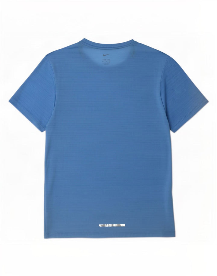 Camiseta Nike Masculina Dri Fit Top Pequena Listra Azul Poliéster