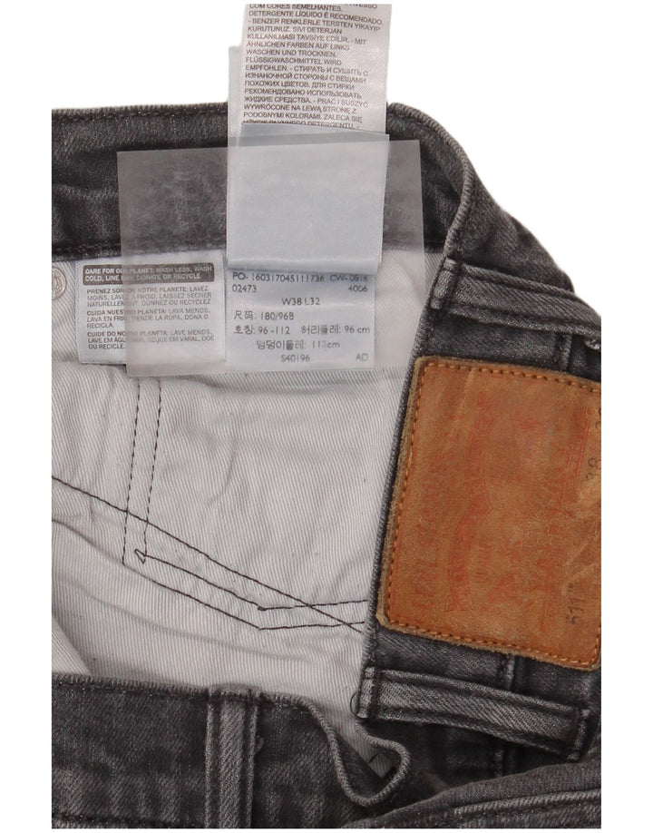Calça Jeans Levis 511 Slim Masculina W38 L32 Cinza Algodão