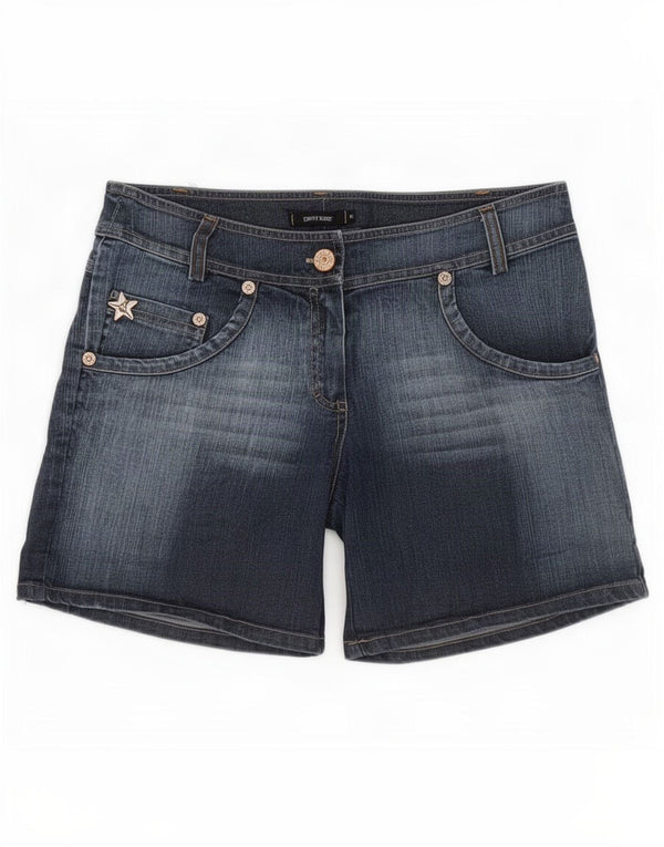 Shorts jeans feminino Denny Rose pequeno W30 algodão azul