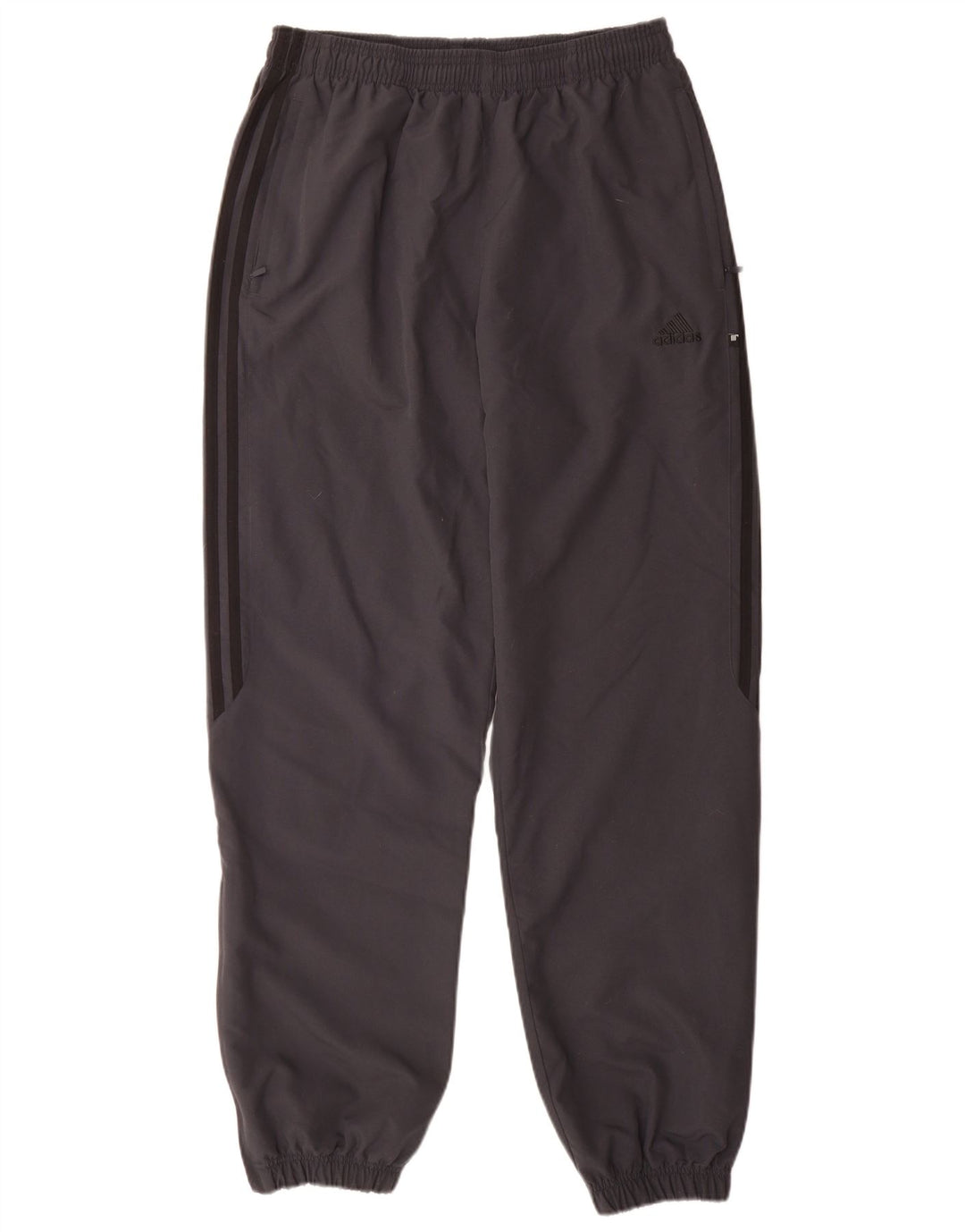 Calça de treino masculina Adidas Joggers grande poliéster cinza