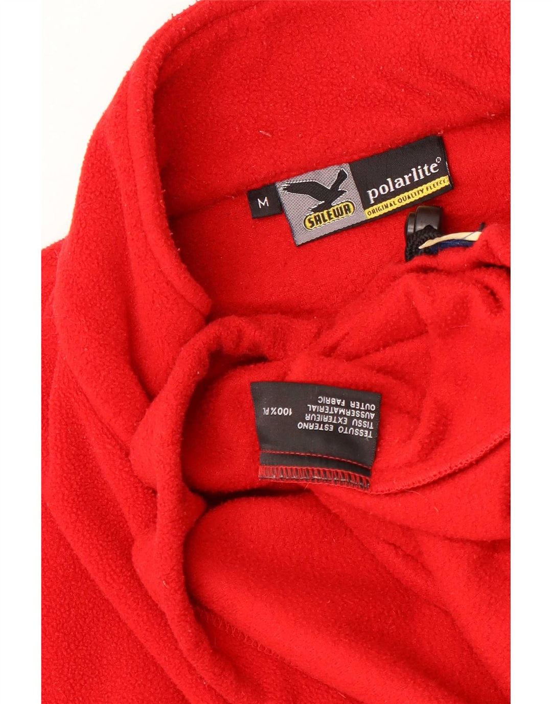 SALEWA Suéter masculino de lã com zíper e gola média poliéster vermelho