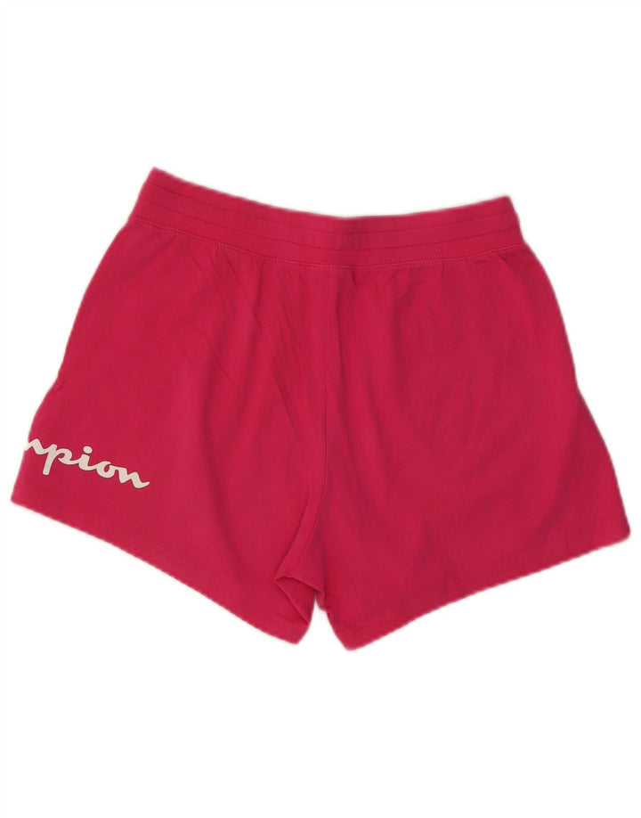 Shorts esportivos gráficos femininos Champion UK 12 rosa médio