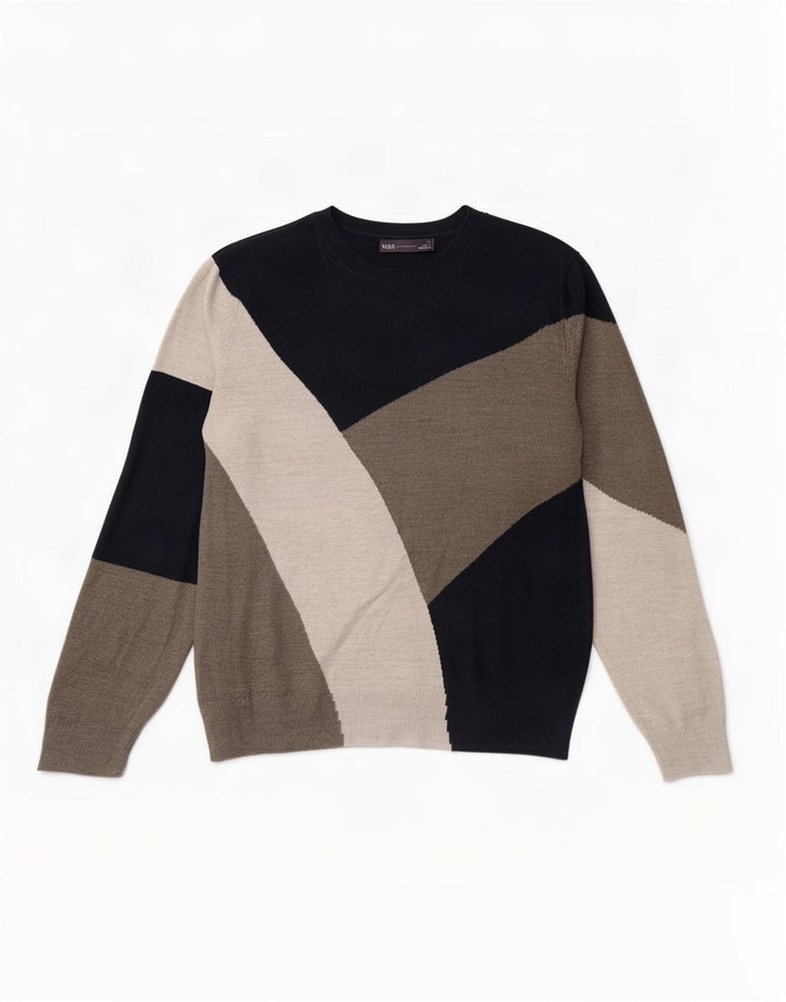 Suéter feminino Marks & Spencer com gola redonda Reino Unido 12 cinza médio