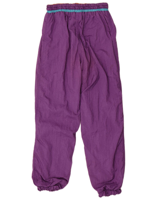 Calça de treino masculina vintage pequena poliamida roxa