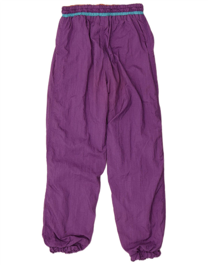 Calça de treino masculina vintage pequena poliamida roxa