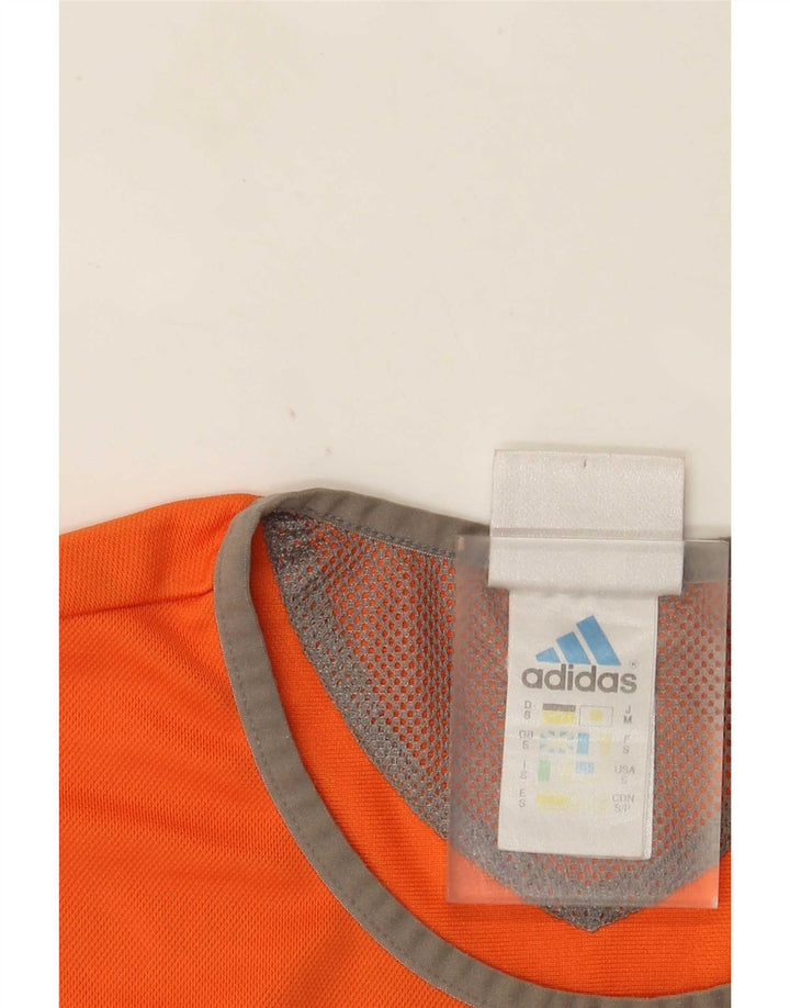 Adidas Mens Camiseta Top Pequeno Laranja Poliéster