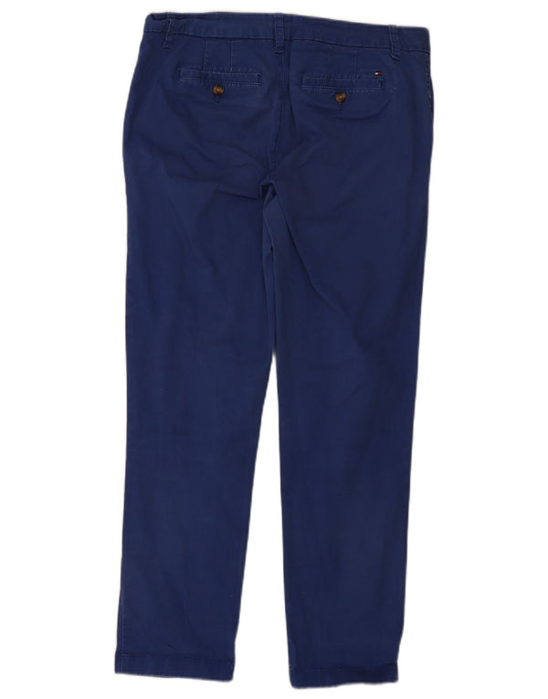 Tommy Hilfiger Womens Crop Slim Chino Trousers US 8 Medium W34 L28 Blue
