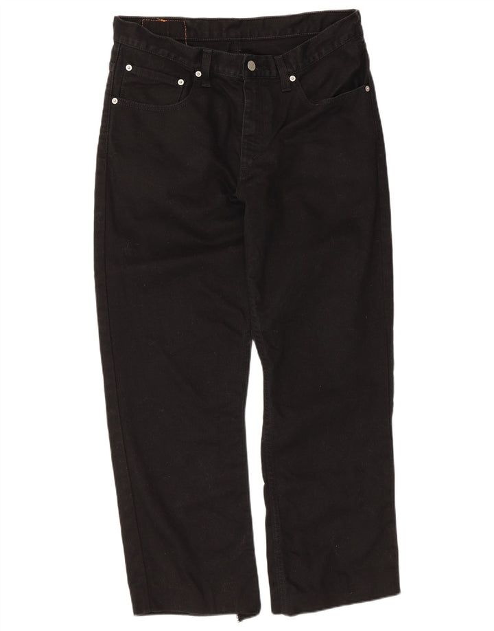 Calça jeans masculina Levi's 752 Straight W34 L26 algodão preto