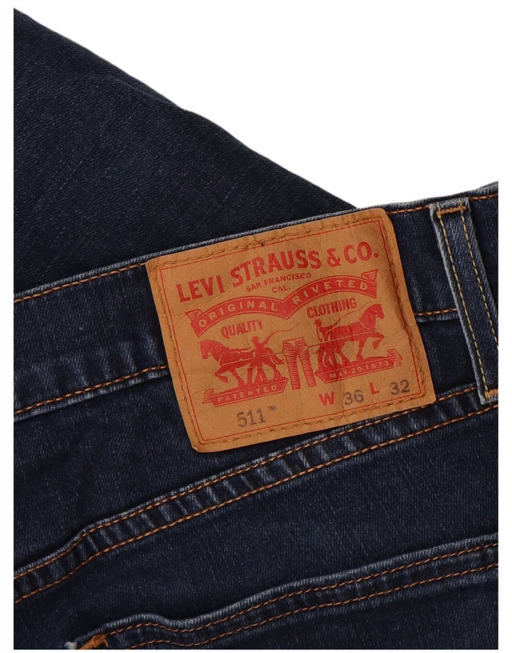Calça Jeans Levis 511 Slim Masculina W36 L32 Azul Algodão