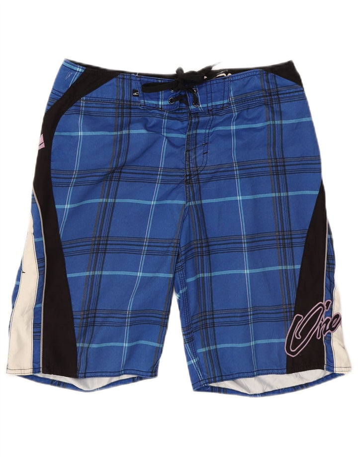 Shorts de natação masculino O'Neill gráfico médio azul xadrez