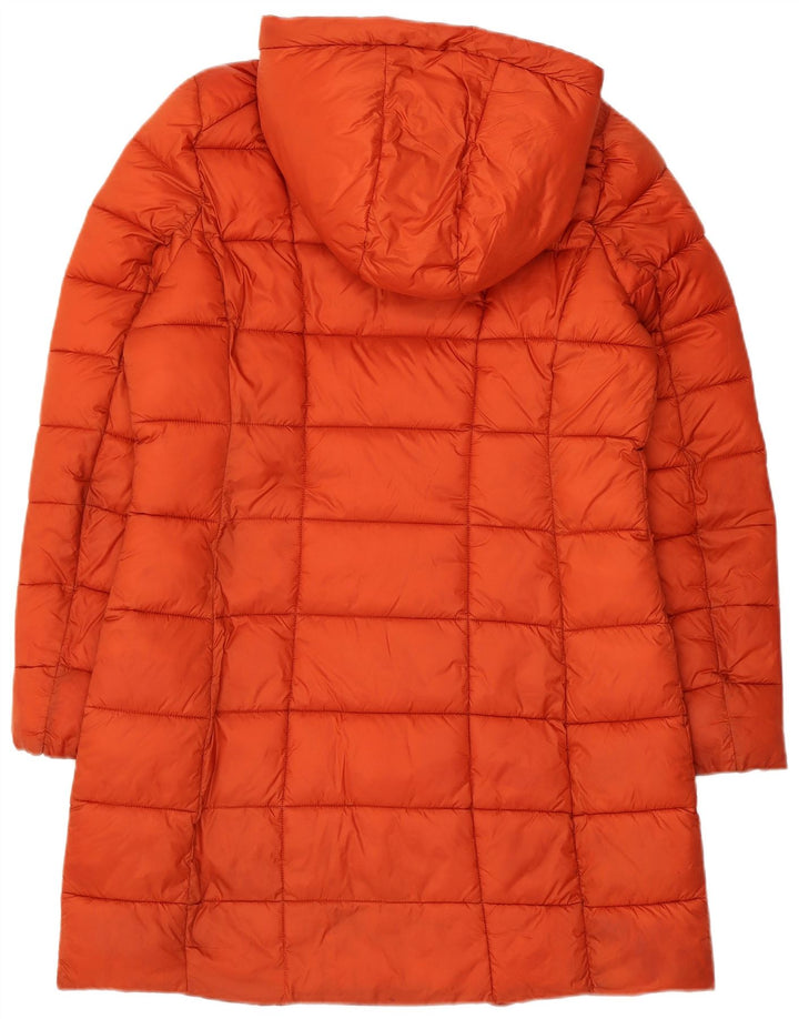 Casaco acolchoado com capuz feminino MICHAEL KORS Reino Unido 14 nylon laranja médio