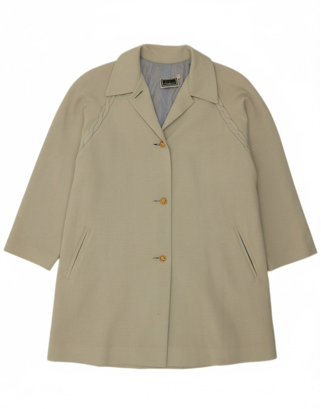 LUISA SPAGNOLI Sobretudo feminino oversized UK 14 cinza médio